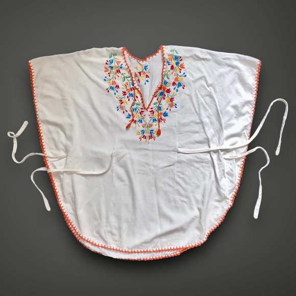 b l o o m :: Vintage 70s Floral Boho Embroidered Tunic - Picture 6 of 14